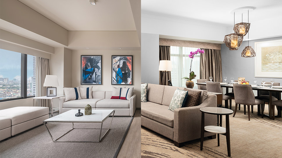 Split view comparing Makati and BGC business districts